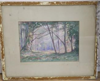William Keen (1862-1921), oil on card, ‘A Vista’, label verso inscribed ‘no.53 Walker Gallery’, signed, 25 x 36cm.